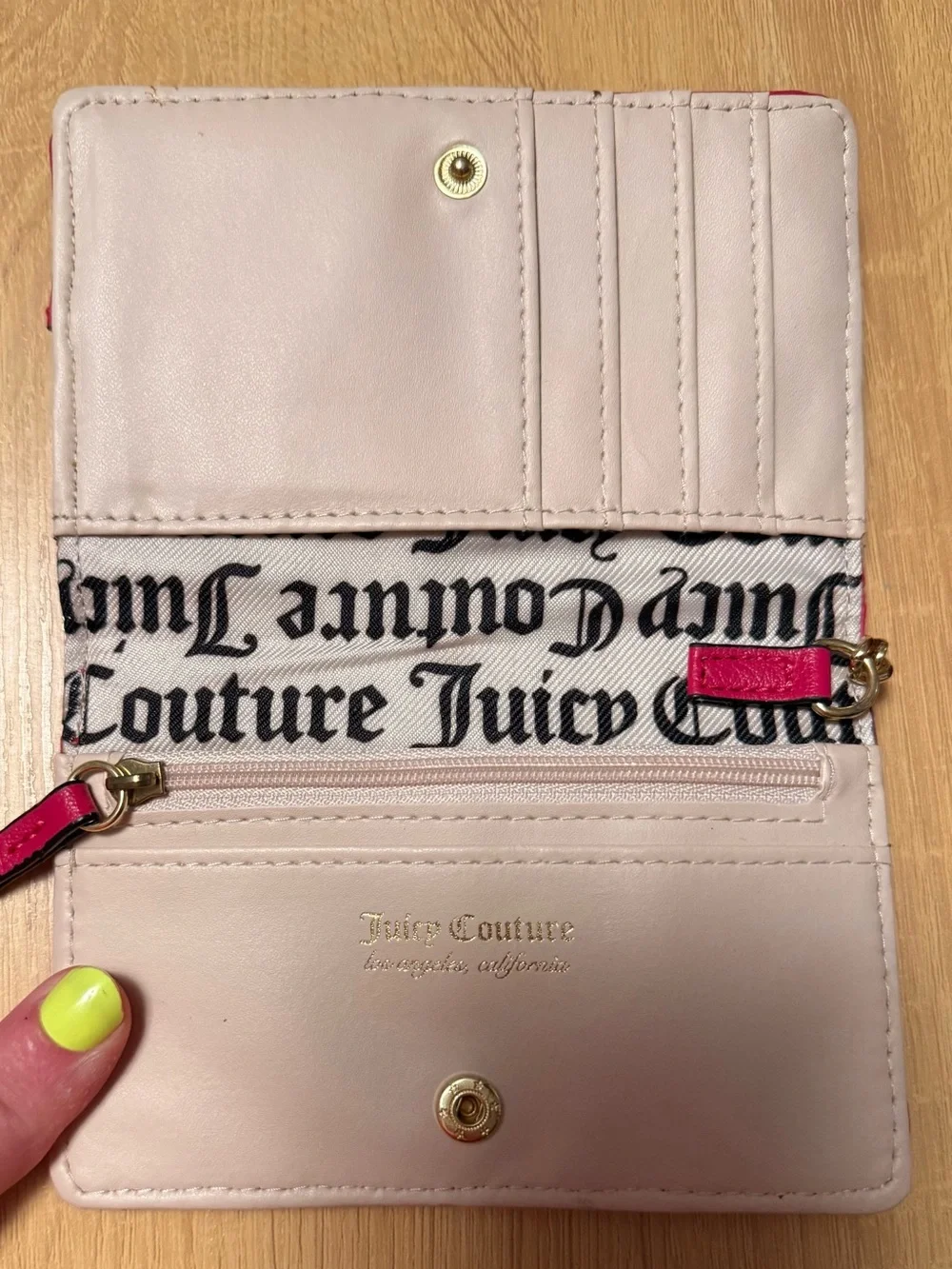 Juicy Couture Gothic Monogram Debossed 2-Piece Wallet & Keychain Card Case Set